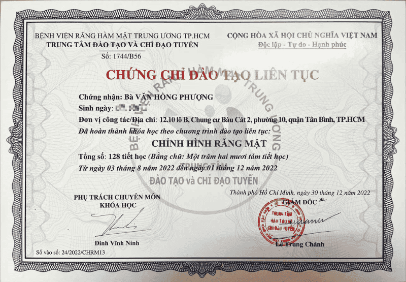 Đội ngũ bác sĩ 6 Thạc Sĩ – Bác Sĩ Văn Hồng Phượng-cn2