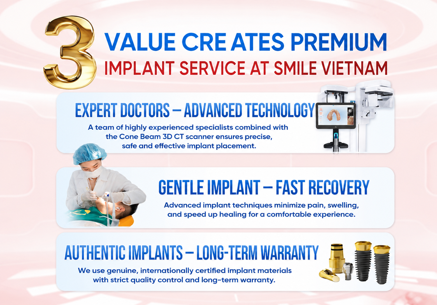 3 VALUES THAT DEFINE INTERNATIONAL-STANDARD IMPLANT SERVICES AT VIỆT PHÁP SMILE